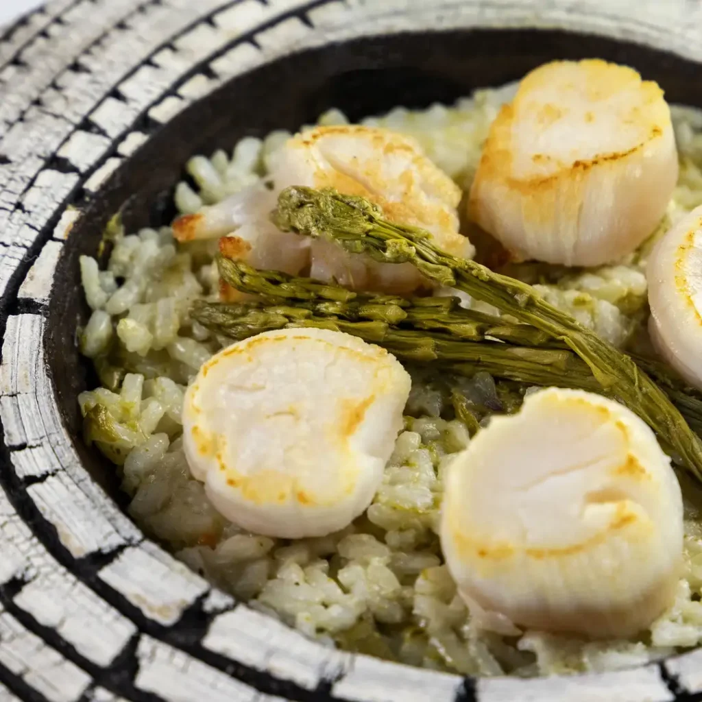 Risotto de St-Jacques et asperges - Gérouard & Filles